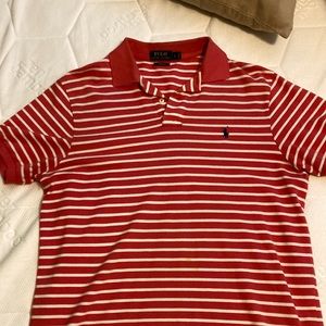 Mens Pink Polo Ralph Lauren Striped Polo